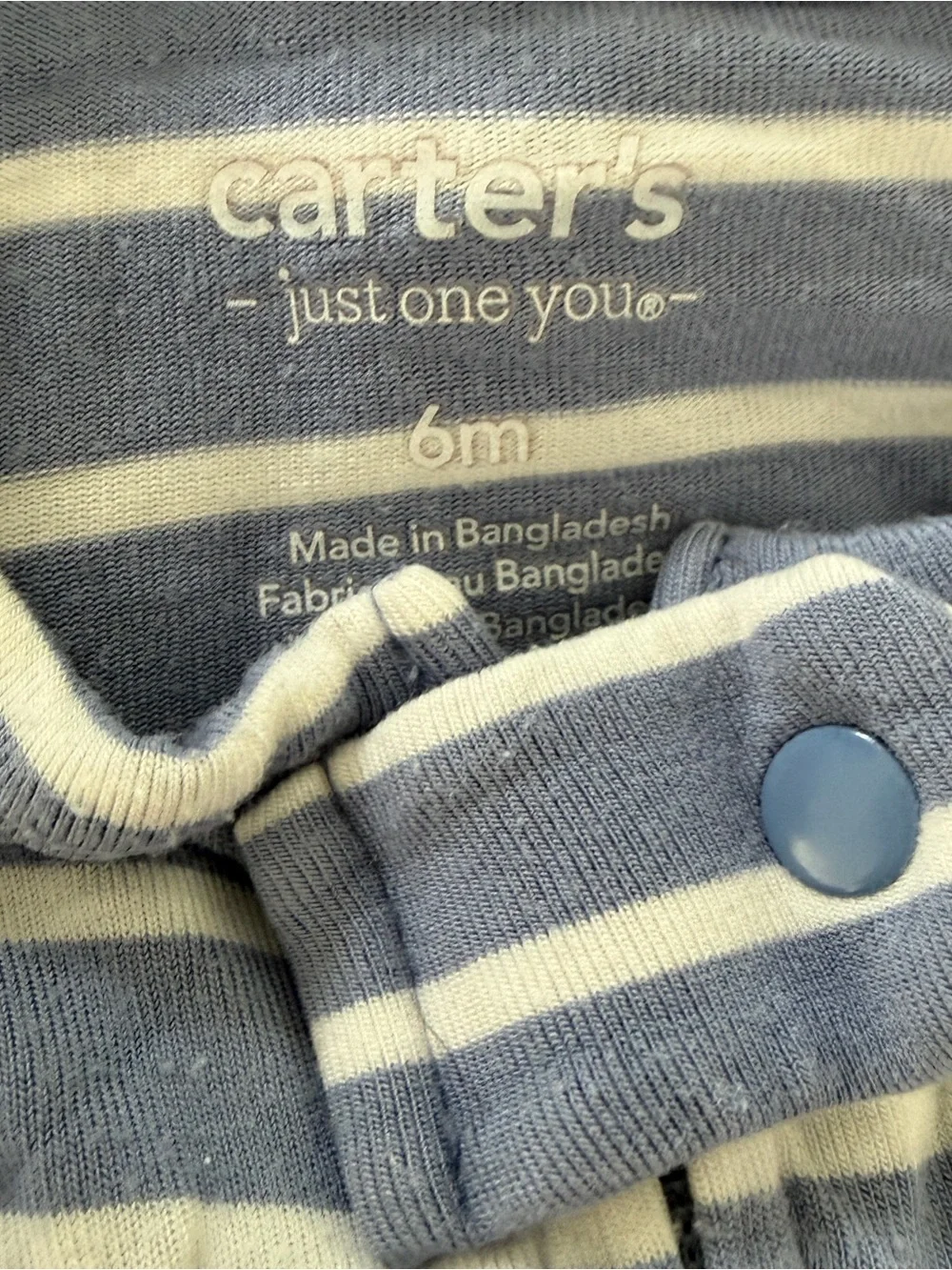 Carter's set of 6 Baby One piece footed sleepers pajamas size 6 months